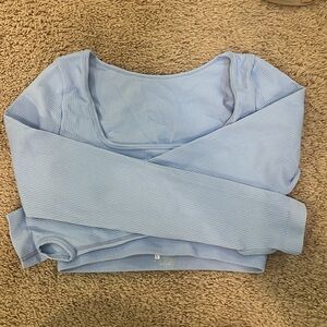 Crop Top Ribbed Seamless Workout